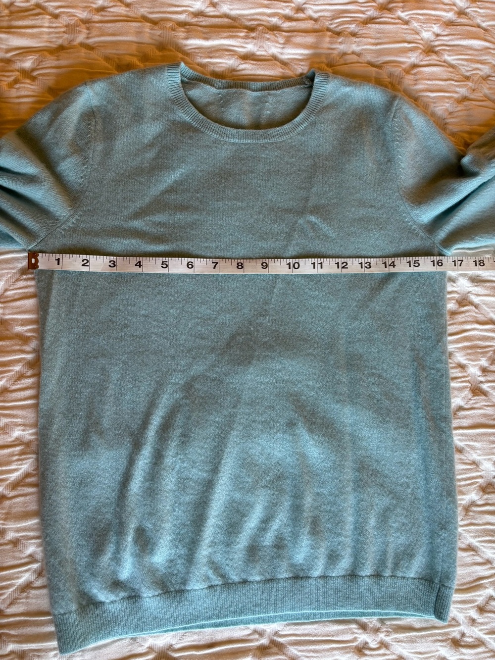 Nordstrom Signature Pullover Sweater Womens Sz S 100% Cashmere Blue Bell Sleeve